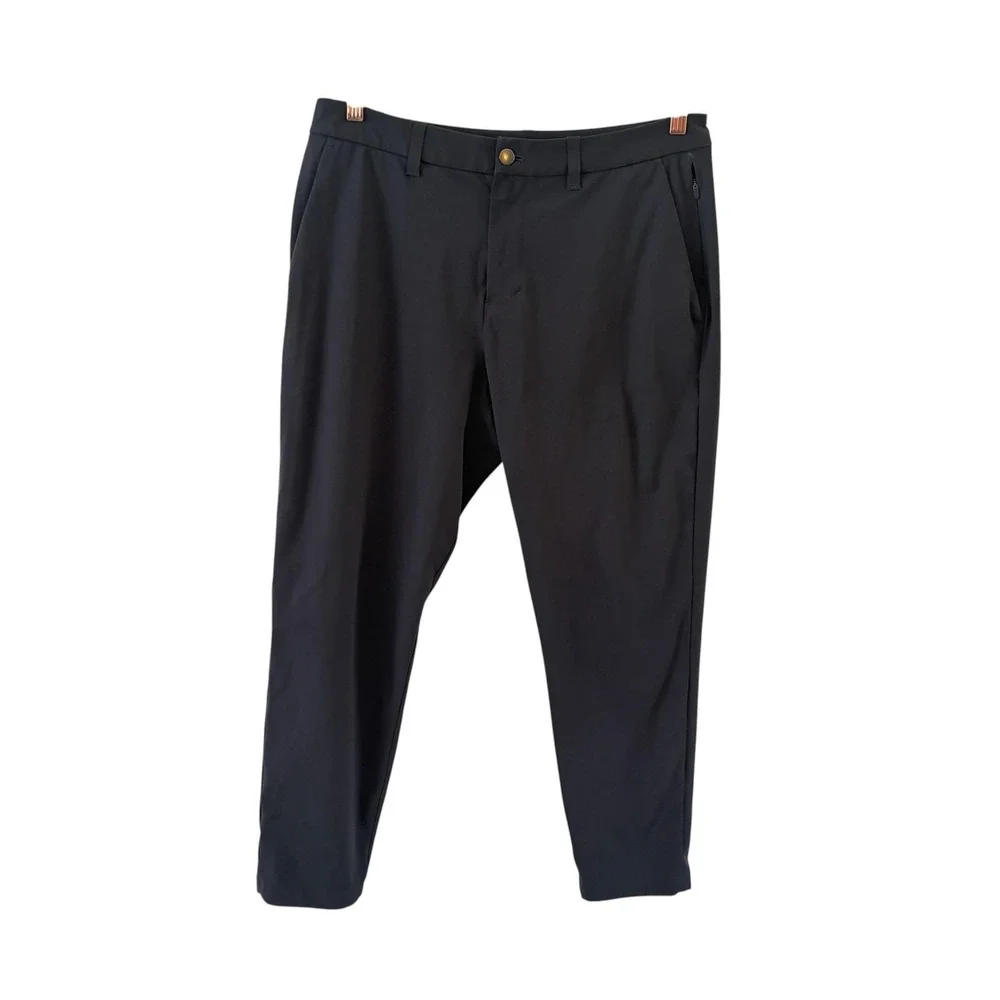 Lululemon ABC Slim Fit Pants Mens 33x28 Black Golf Stretch Pockets Athletic